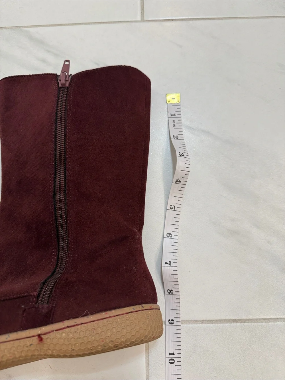 Livie & Luca Burgundy Suede Bow-Accent Kids Boots